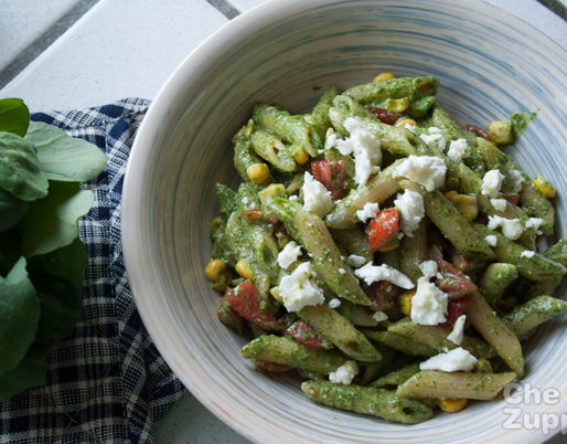 ricetta pasta fredda al pesto di rucola