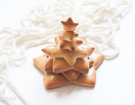 Centrotavola natalizio, albero di natale di pane