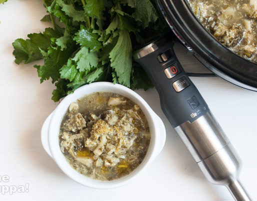 Ricetta della zuppa di verdure verdi al profumo di alici cotta con Slowcooker Electrolux