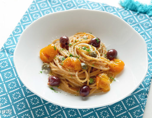 spaghetti alla puttanesca gialla
